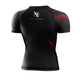 Hayabusa Rashguard UFC BJJ Dames Short Sleeve Zwart/Rood
