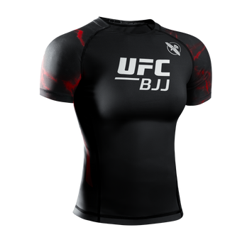 Hayabusa Rashguard UFC BJJ Dames Short Sleeve Zwart/Rood