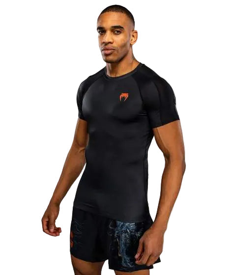 Venum Thunder Dragon Short Sleeve Rashguard Black/Grey/Copper