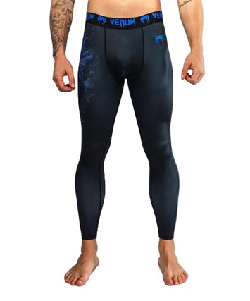 Venum Thunder Dragon Spats Zwart/Blauw