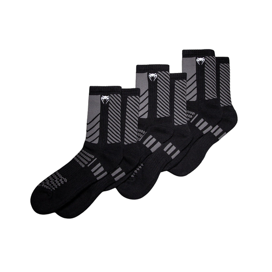 Venum Vector Crew Sokken Zwart/Grijs 3 Paar