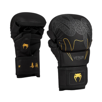 Venum Sparring MMA handschoenen Serpenti Zwart/Zilver/Goud