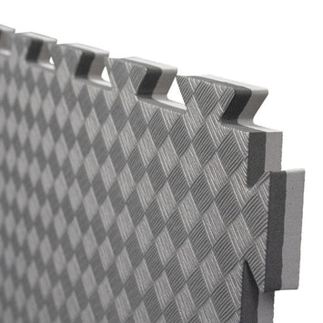 Puzzelmat 1 x 1 meter 2cm dik Zwart/Grijs