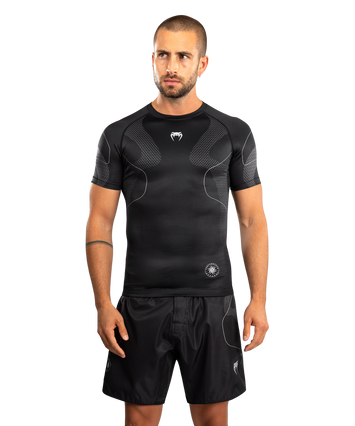 Venum Rashguard Nexus Korte Mouw Zwart/Zilver