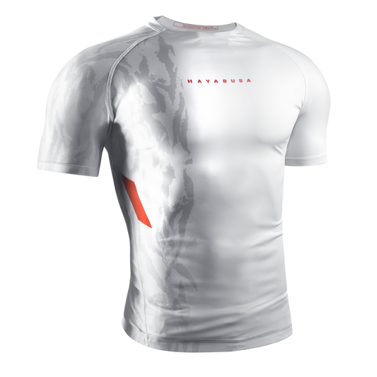 Hayabusa Rashguard Apex Short Sleeve Wit
