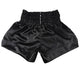 Twins kickboksshort zwart satijn TTE-001