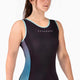 Hayabusa Woman's Surge Wrestling Singlet Black/Cyan